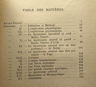 Le mysticisme - bibliothèque de Philosophie scientifique