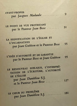 Le dialogue catholique - protestant - avant-propos de Jacques Madaule. Bosc Guitton Danielou