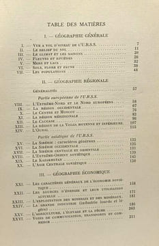 Géographie physique et économie de l'U.R.S.S. - bibliothèque géographique - avec 21 cartes dressées par Victor Glaeser. Fichelle Alfred