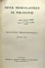 Revue néoscolastique de philosophie - répertoire bibliographique année 1937 + année 1938 (compilées en un volume). Collectif