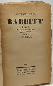 Babbit - traduction de Maurice Rémon - préface de Paul Morand