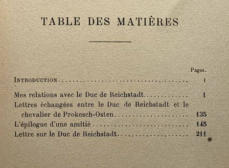 Mes relations avec le Duc de Reichstadt - les témoins de l'épopée. Comte De Prokesck-Osten
