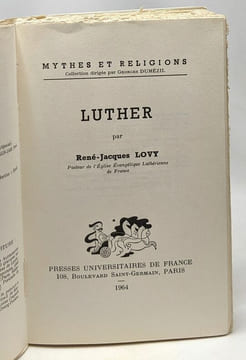 Luther - Mythes et religions. Lovy René-Jacques