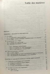 Religion foi incroyance --- Psychologie et sciences humaines