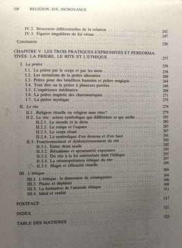 Religion foi incroyance --- Psychologie et sciences humaines. Vergote Antoine
