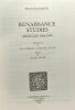 Renaissance Studies Articles 1966-1994. Malcolm