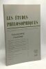 Les études philosophiques 1-2 études sur Marin Mersenne + 3 Philosophie politique + 4 Philosophie italienne - revues trimestrielles - 3 volumes. ...