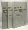Les études philosophiques 1-2 études sur Marin Mersenne + 3 Philosophie politique + 4 Philosophie italienne - revues trimestrielles - 3 volumes. ...
