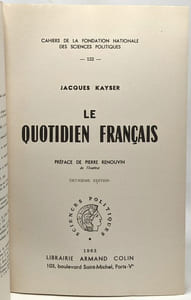 Le quotidien français - cahiers de la fondation nationale des sciences politiques