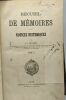 Recueil de mémoires et de notices historiques - TOME I. J.J. De Smet