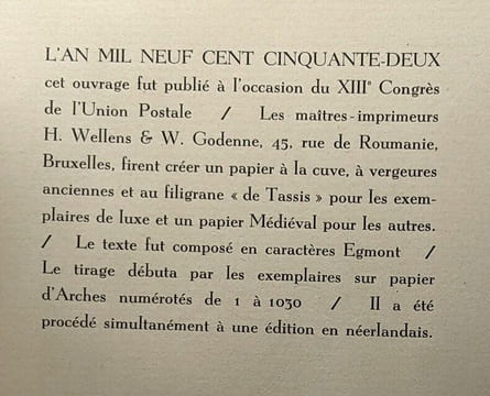 Histoire de la poste internationale en Belgique sous les grands maîtres des postes de la famille de Tassis. Délepinne Berthe