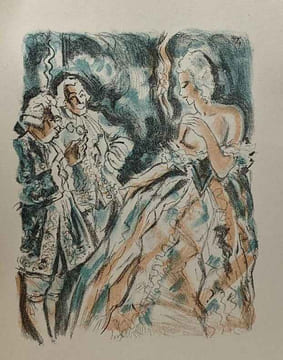 Week-end au manoir - 16 lithographies en couleurs de Jacques Lechantre. Royer Louis-Charles