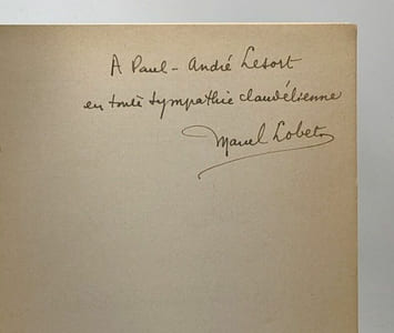 Claudel et Léopold Levaux - lettres rencontres et notes critiques - avec hommage de l'auteur