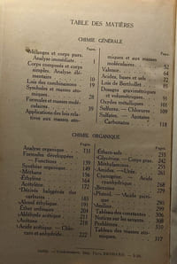Chimie - classe de mathématiques