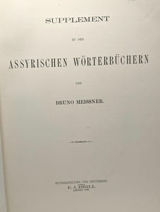 Supplement zu den Assyrischen wörterbüchern