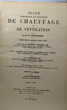 Traité théorique et pratique de chauffage et de ventilation ( + tables auxiliaires) - guide pour le calcul et l'établissement des projets et ...