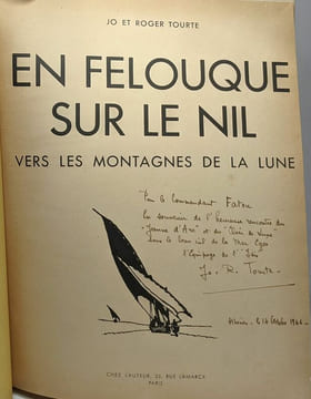 En Felouque sur le Nil vers les montagnes de la Lune - avec hommage des auteurs. Jo Et Roger Tourte