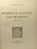 Sutdies in genevan government ( 1536-1605 ). William Monter E