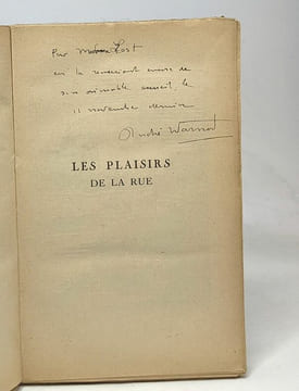 Les plaisirs de la rue - avec hommage de l'auteur. Warnod André