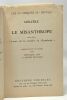Le misanthrope - introduction et notes par Lop et Sauvage - les classiques du peuple. Molière