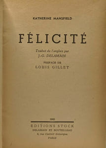 Félicité - préface de Louis Gillet