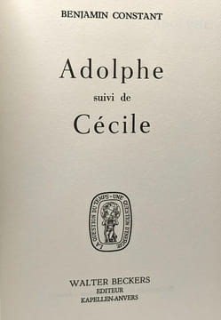 Adolphe suivi de Cécile. Constant Benjamin