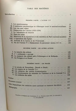 Le massacre des aliénés - des théoriciens nazis aux praticiens. Dr. Yves Ternon Dr. Socrate Helman