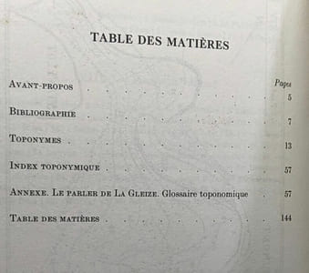 Glossaire de la Gleize - bibliothèque de philologie et de littérature wallonnes -5- + Toponyme de la Gleize -17- /// 2 livres en un volume