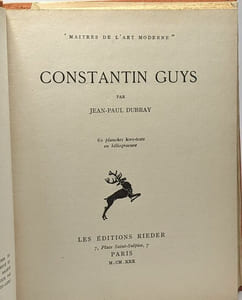 Constantin Guyes - coll. maitres de l'art moderne - avec 68 planches hors texte en héliogravure