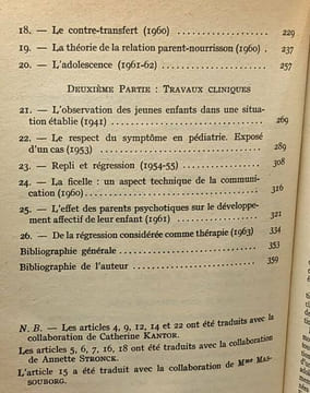 Processus de maturation chez l'enfant. Développement affectif et environnement + De la pédiatrie à la psychanalyse - 2 volumes. Winnicott