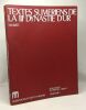 Textes sumériens de la IIIe dynastie d'Ur - documents du proche orient ancien épigraphe 1. H. Limet