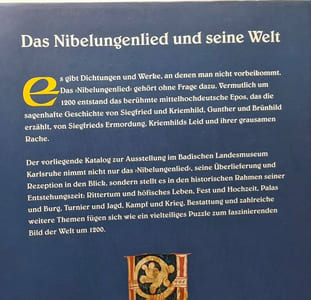Das nibelungenlied und sein welt --- uns ist in alten Mären... --- herausgegeben von der badischen landesbibliothek Larksruhe un dem badischen landesmuseum Karsruhe