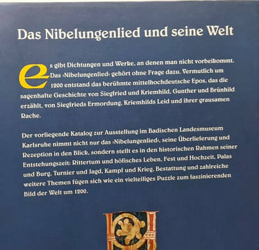 Das nibelungenlied und sein welt --- uns ist in alten Mären... --- herausgegeben von der badischen landesbibliothek Larksruhe un dem badischen ...