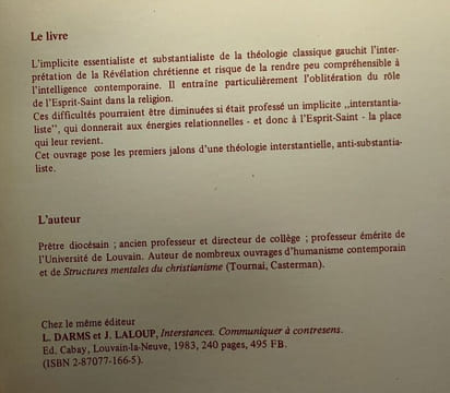 Le christianisme dans l'autre sens par l'interstance (French Edition). Laloup Jean
