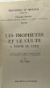 Les prophètes et le culte à partir de l'exil - bibliothèque de théologie série III - théologie morale Vol. 3. Th; Chary