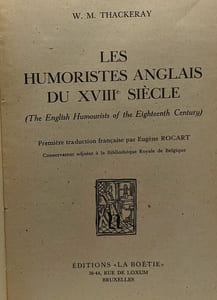 Les humoristes anglais du XVIIIe siècle