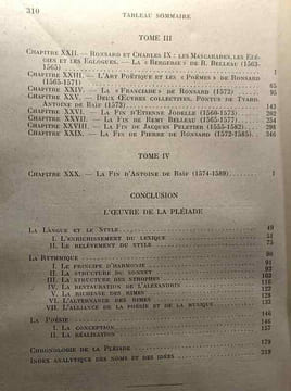 Histoire de la pléïade - TOME UN à QUATRE. Chamard Henri