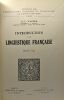 Introduction à la linguistique française (deuxième tirage 1950) + Supplément bibliographique 1947-1953 (1955) --- société de publications romanes et ...