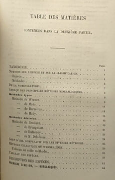 Cours de minéralogie (histoire naturelle) - 2e édition Première et Deuxième partie compilées en un volume. A. Leymerie