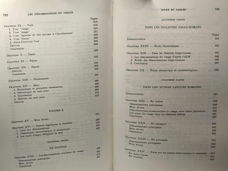 Les dénominsations du visage en français et dans les autres langues romanes - Etude sémantique et onomasiologique - VOLUME 1 & 2 - bibliothèque de la ...