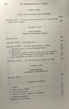 Les dénominsations du visage en français et dans les autres langues romanes - Etude sémantique et onomasiologique - VOLUME 1 & 2 - bibliothèque de la ...