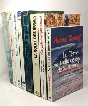 10 livres d'expéditions aventures: Fortune de Mer + A l'école de l'aventure le cap Horn en kayak + Moi Jacob 13 ans + globe-trotter + Seul + Planète ...