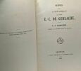 Notice sur la vie et les travaux du baron E.C. de Guerlache. J.J. Thonissien