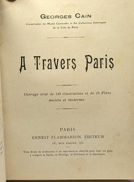 A travers Paris. Cain Georges