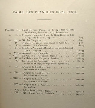 Les couperin - une dynastie de musiciens français - organistes de l'Eglise Saint-Gervais - 16 planches hors texte. Bouvet Charles