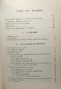 Psycghodiagnostic - méthode et résultats d'une expérience diagnostique de perception ( interprétation livre de formes fortuites) - bibliothèque scientifique internationale sciences humaines