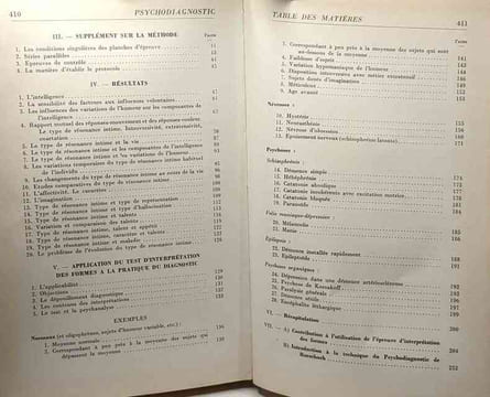 Psycghodiagnostic - méthode et résultats d'une expérience diagnostique de perception ( interprétation livre de formes fortuites) - bibliothèque ...