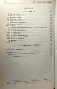 Psycghodiagnostic - méthode et résultats d'une expérience diagnostique de perception ( interprétation livre de formes fortuites) - bibliothèque scientifique internationale sciences humaines