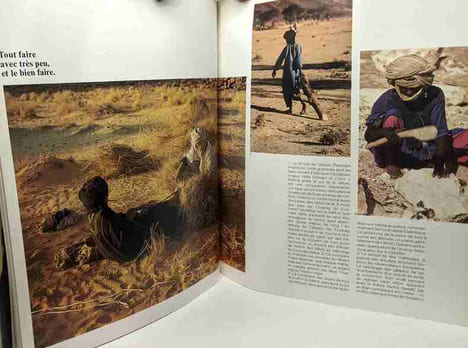 Sahara désert magique + Sahara toujours recommencé - les quatre éléments (hugot Durou) + Gens des nuages (Bruno Barbey Le Clézio). Durov monnot