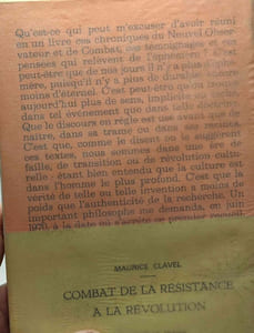 Combat De La Resistance A La Revolution - Juillet 1968 - Juin 1970